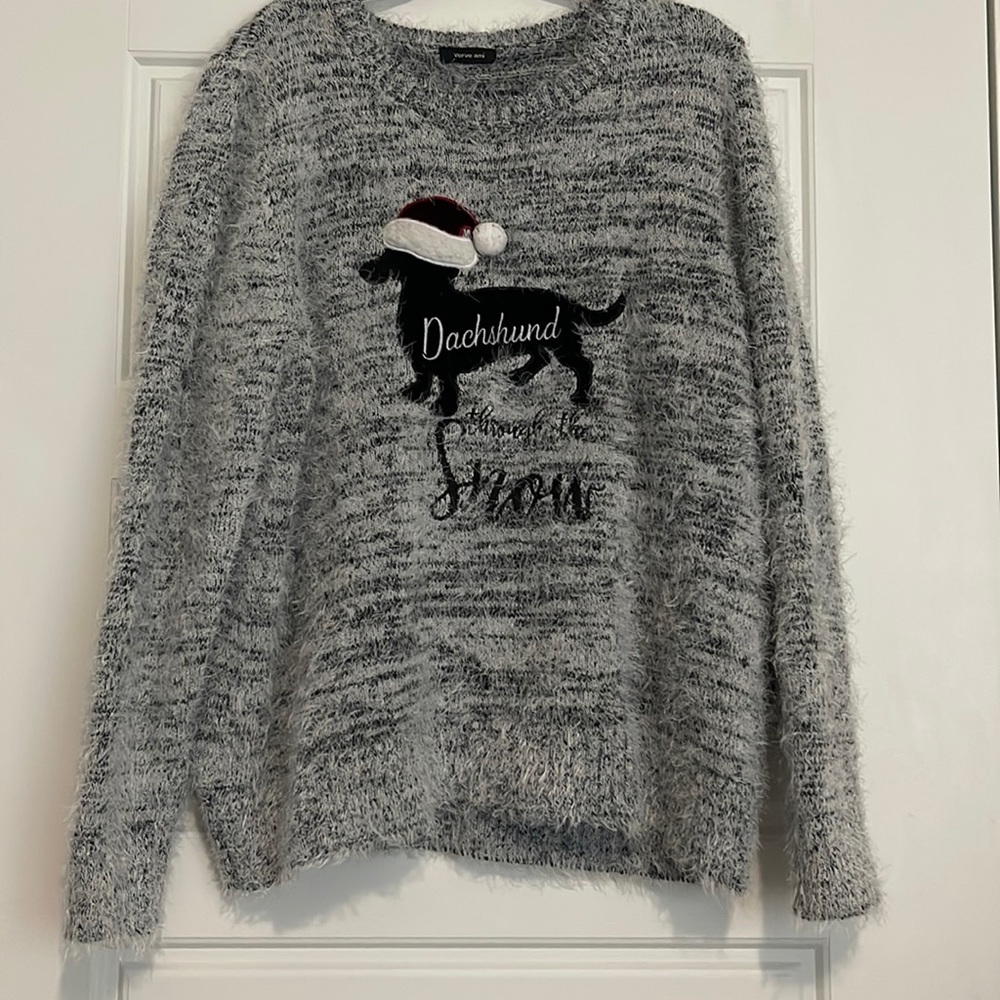 Dachshund through the snow sweater